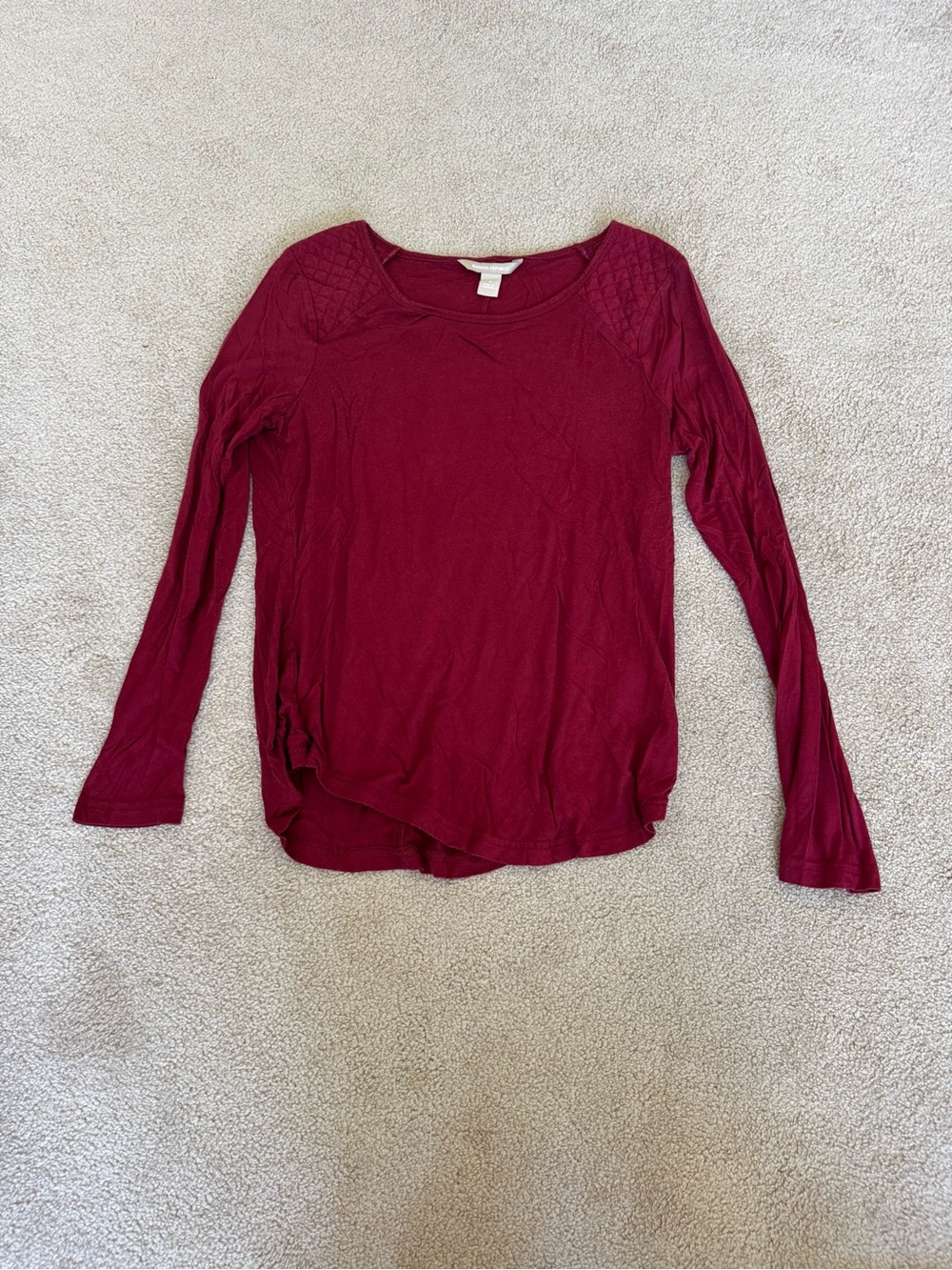 Banana Republic burgundy long sleeve top